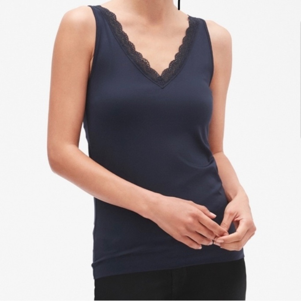 Banana Republic Lace Trim Camisole Cami Tank Top